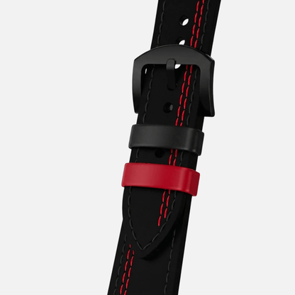 Cinturino in Pelle Nero/Rosso (Regolabile) - GasShelby™