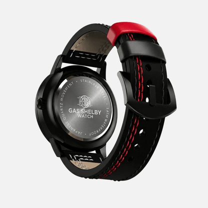 Cinturino in Pelle Nero/Rosso (Regolabile) - GasShelby™