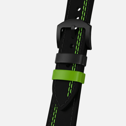 Cinturino in Pelle Nero/Verde (Regolabile) - GasShelby™