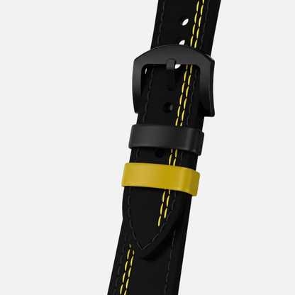Cinturino in Pelle Nero/Giallo (Regolabile) - GasShelby™