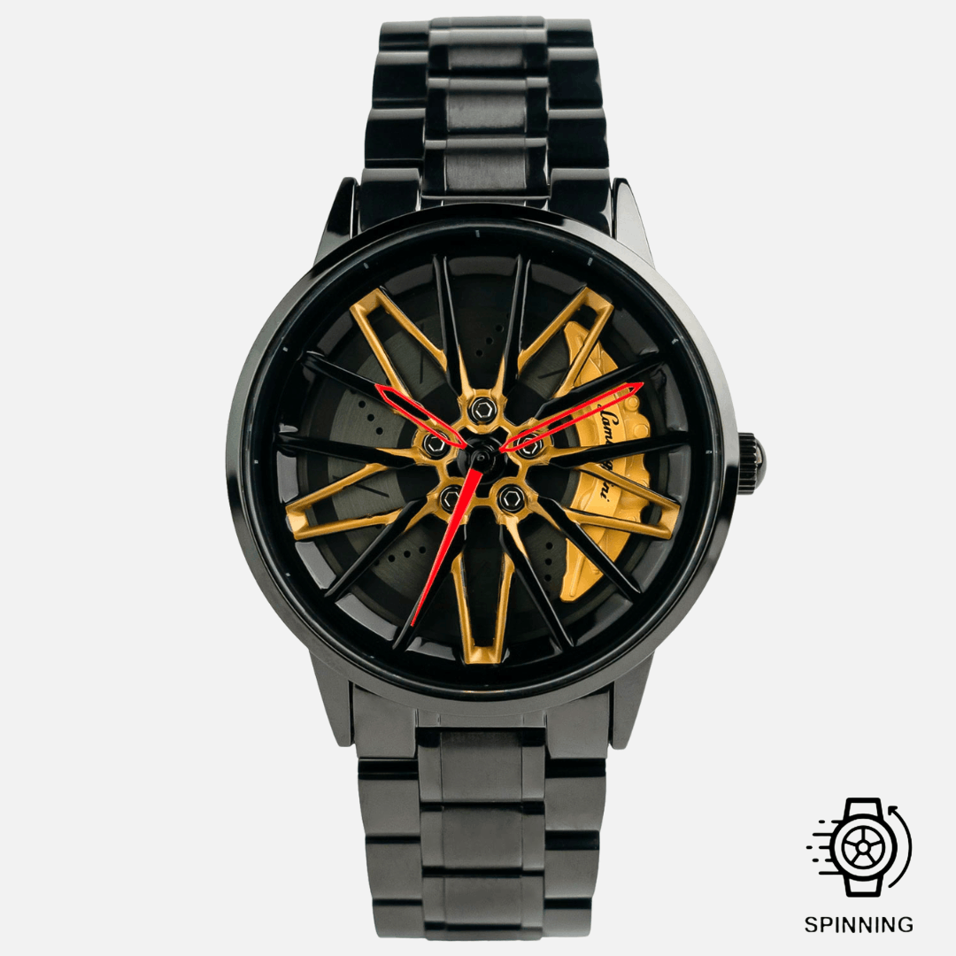 Reloj GasShelby Italian V10 inspirado en el Lamborghini Huracán Performante color dorado